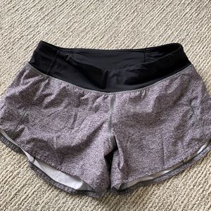 Lululemon 4 inch speed up shorts like new.